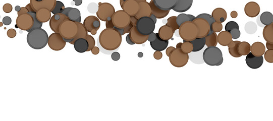 Glorious Cascade: Exquisite 3D Illustration of Glowing gold Confetti