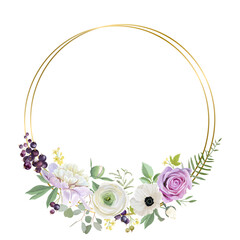 Watercolor flowers background vector for design.