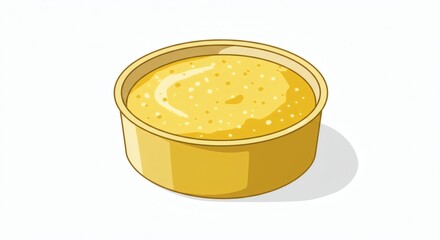 Traditional Yellow Corn Paste in Container for Brazilian Festival