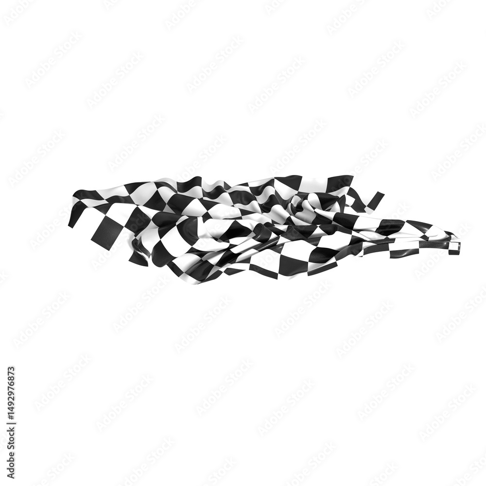 Aufkleber the checkered flag is waving signaling the end of the race
