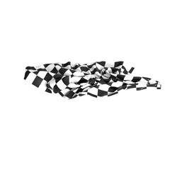 The checkered flag is waving signaling the end of the race