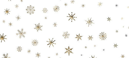 Snowflakes and bokeh lights on the blue Merry Christmas background. 3D render