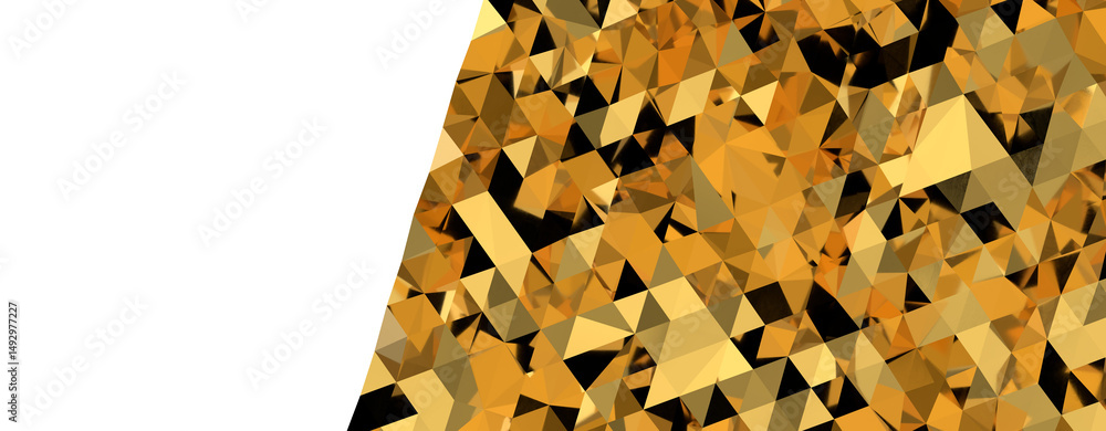 Aufkleber gold polygon background 3d rendering