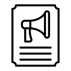 Poster Vector Line Icon Design