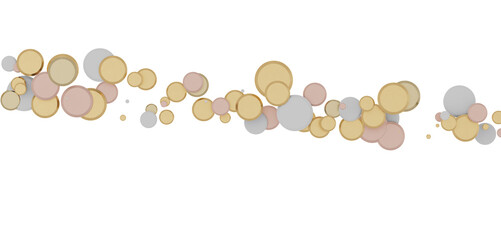 gold  Delight: Captivating 3D Illustration of Joyful gold Confetti