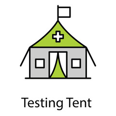 Testing Tent Vector Icon Representing Medical Screening