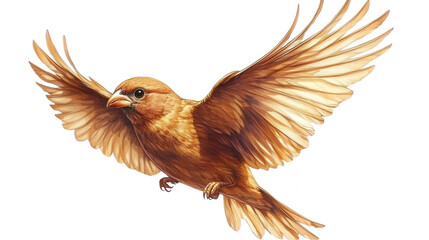 Obraz premium Elegant Illustration of a Bird with Open Wings on PNG Transparent Background