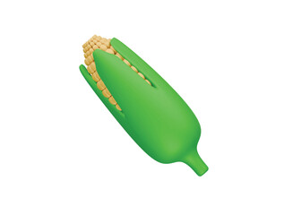 corn icon 3d illustration render