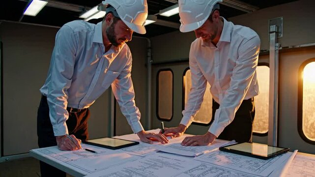 scheduling managers optimizing the construction schedule, with project timeline adjustments, scheduling software interface, team collaboration
