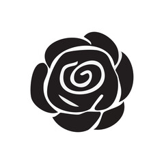 black rose vector illustration