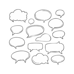 set of comic speech bubbles
