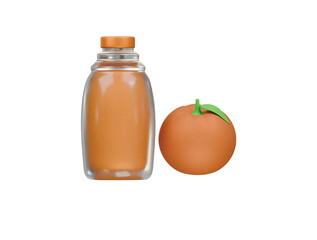 juice bottle icon 3d illustration render