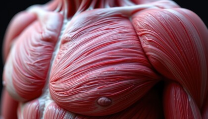 Analyzing human muscle structure anatomy lab educational model scientific environment close-up view body physiology