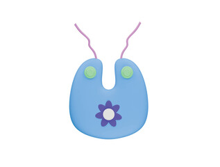 baby bib icon 3d illustration render