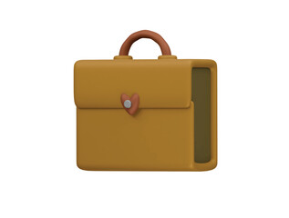 briefcase icon 3d illustration render