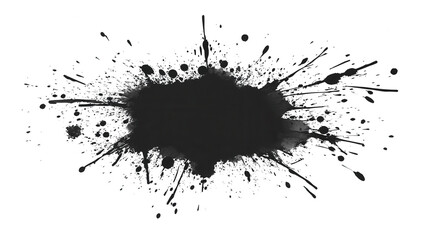 Elegant paint splash with watercolor effect on PNG transparent background