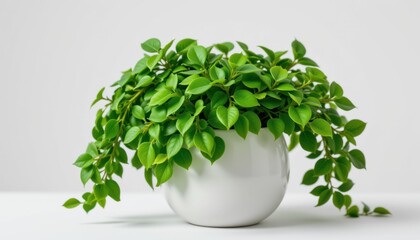 Indoor plant care green foliage in modern home photography minimalistic setting natural aesthetics