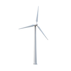 wind turbine on transparent background