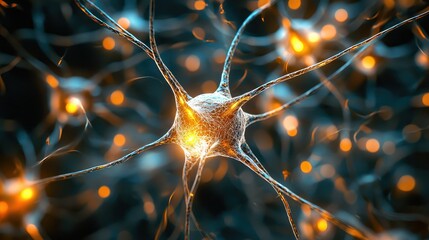 Streams of connected nodes bending and warping like synapses firing.