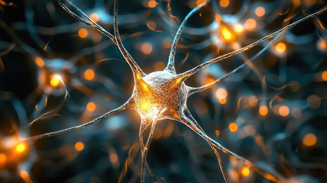 Streams of connected nodes bending and warping like synapses firing.