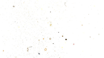 XMAS Stars - A gray whirlwind of golden snowflakes and stars. New