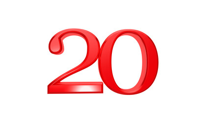 Red Number Twenty