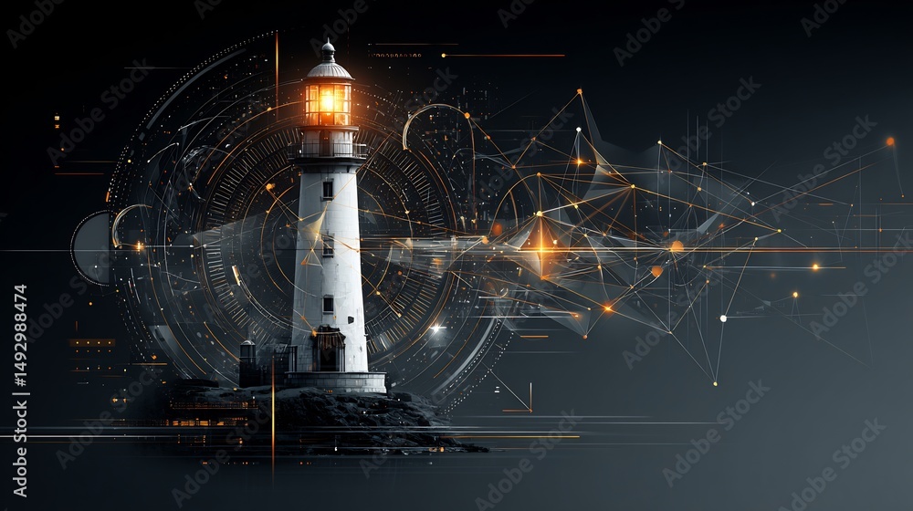 Poster lighthouse of innovation: navigating the future with technological guidance