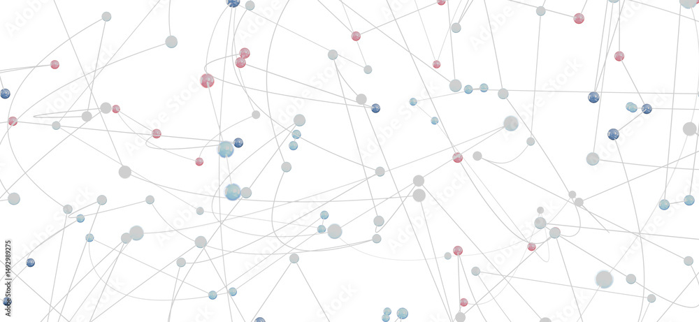 Aufkleber Stock photo of an abstract network connection graphic.  Perfect for tech, data, and communication concepts.