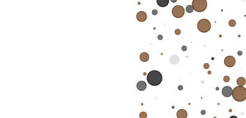  Colorful assorted confetti with serpentine on white