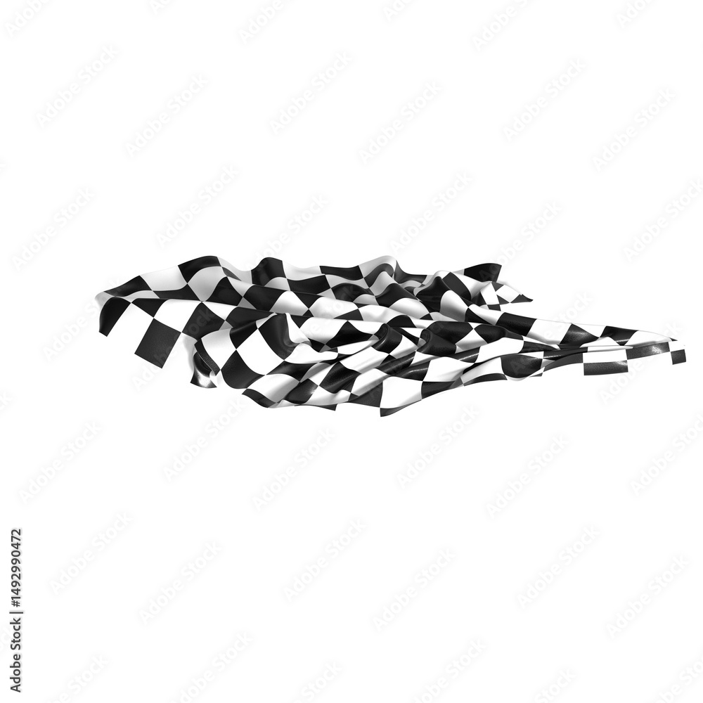 Aufkleber the checkered flag is waving signaling the end of the race
