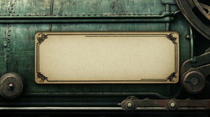 A train ticket with a blank section for customizable details.