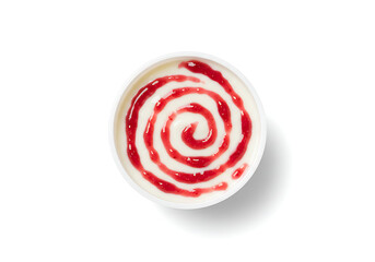 Delicious Creamy Yogurt with Raspberry Swirl A Perfect Healthy Breakfast or Snack