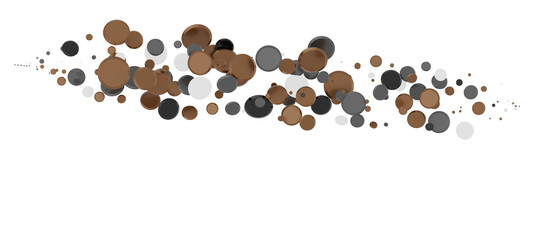 Glorious Cascade: Exquisite 3D Illustration of Glowing gold Confetti