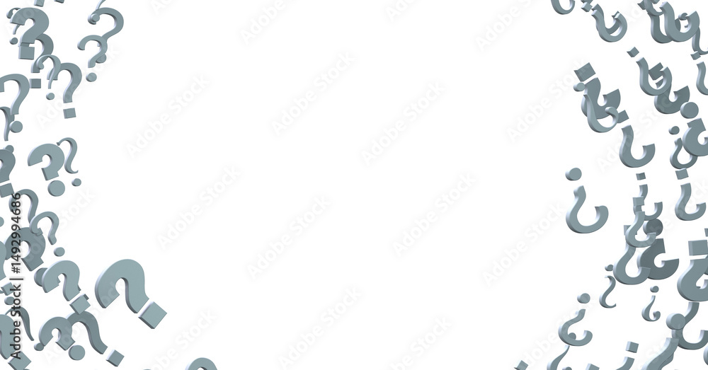 Poster question marks quiz doubt survey fa