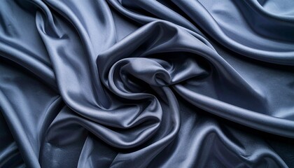 Fototapeta premium Slate gray fabric backdrop with folds and texture variations, soft lighting revealing delicate depth and tone