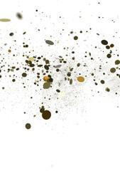 Euphoric Eruption: Magnificent 3D Illustration Showcasing Bursting gold Confetti PNG