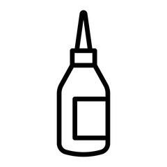 Liquid Glue Vector Line Icon Design