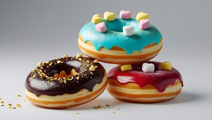 Colorful Donuts with Unique and Tempting Toppings