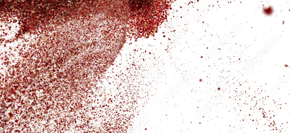 Poster high-res image of red powder explosion, perfect for backgrounds, textures, and design projects. down