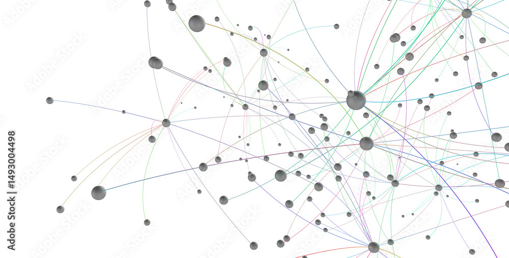 Poster Concept of AI technology, Motion of digital data flow.