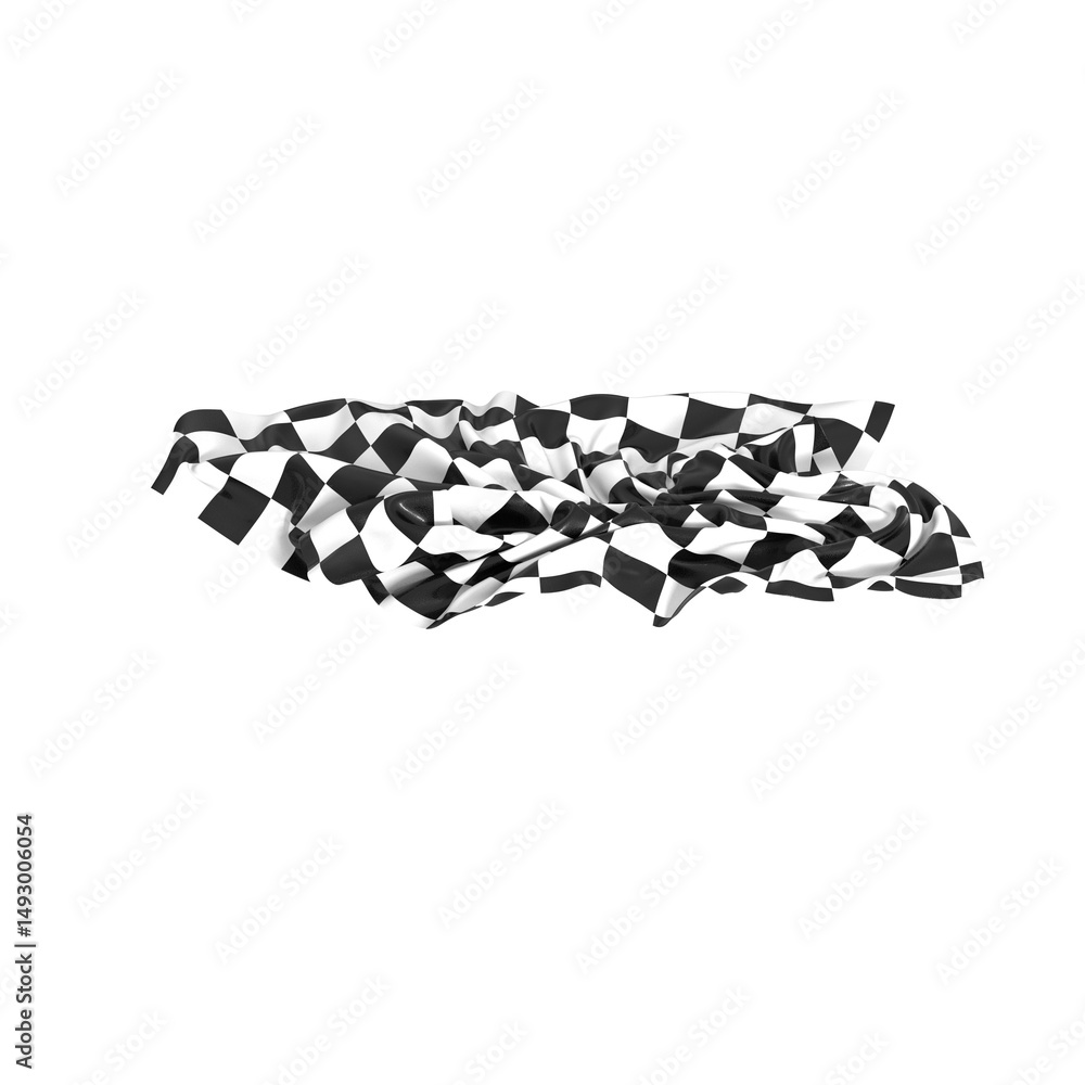 Aufkleber the checkered flag is waving signaling the end of the race