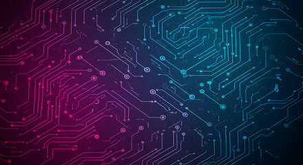 Abstract Circuit Board Background High-Resolution Digital Image of Interconnected Electronic Components, Perfect for Tech Designs and Presentations
