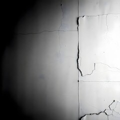 White Concrete Wall: Minimalist Texture with Subtle Cracks