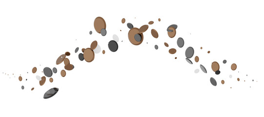 Gilded Celebration: Magnificent 3D Illustration of a Grand gold Confetti Event