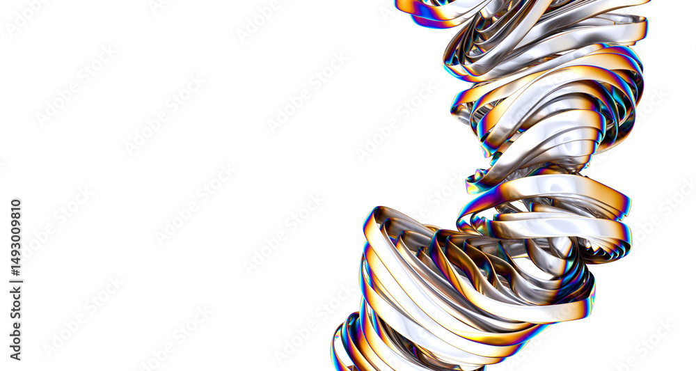 Poster a vibrant abstract swirl of iridescent fabric the colors are flowing and dynamic