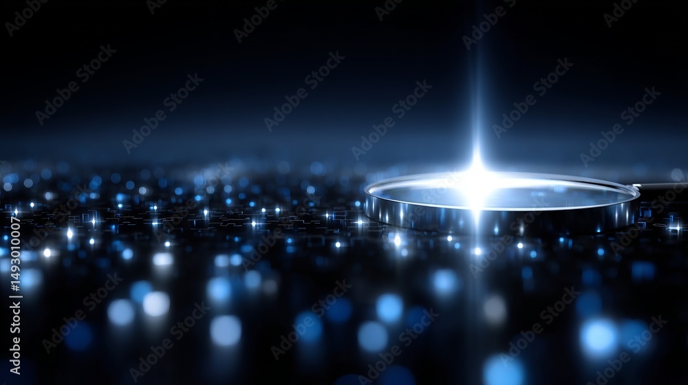 Aufkleber a sparkling blue background with a radiant light source at its center. this image conveys a sense of