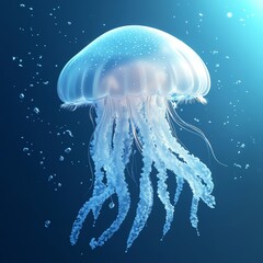 Fototapeta premium Majestic Moon Jellyfish Underwater