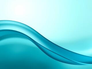 Fototapeta premium A flowing teal gradient background creates a serene and calming abstract desktop wallpaper.