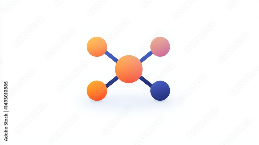 Poster introducing the new app logo connecting users through technology discover