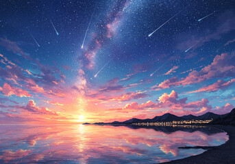 流れ星の風景